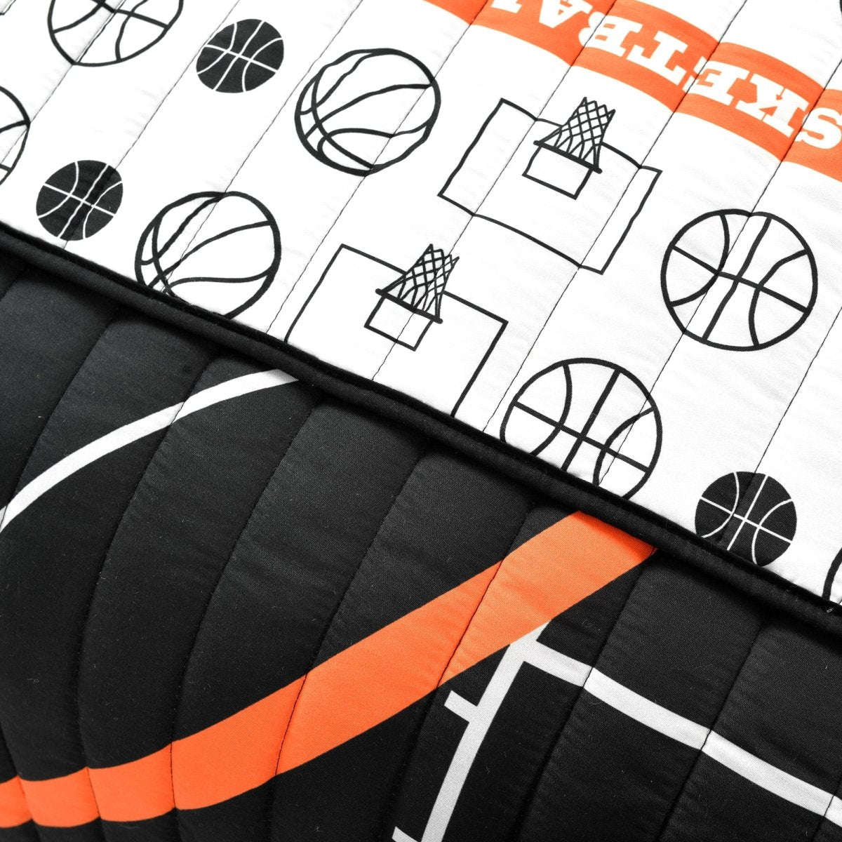 Basketball Game Reversible Quilt Set