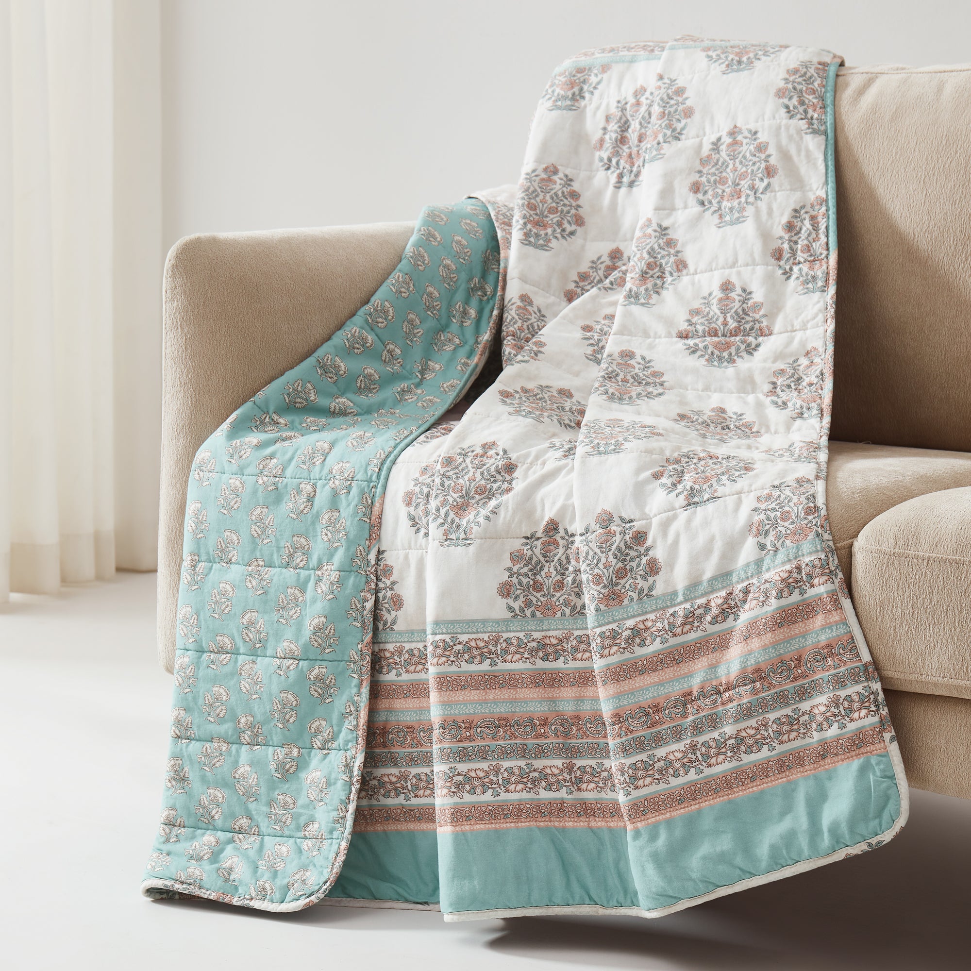 Clay/Teal | 60" x 50"