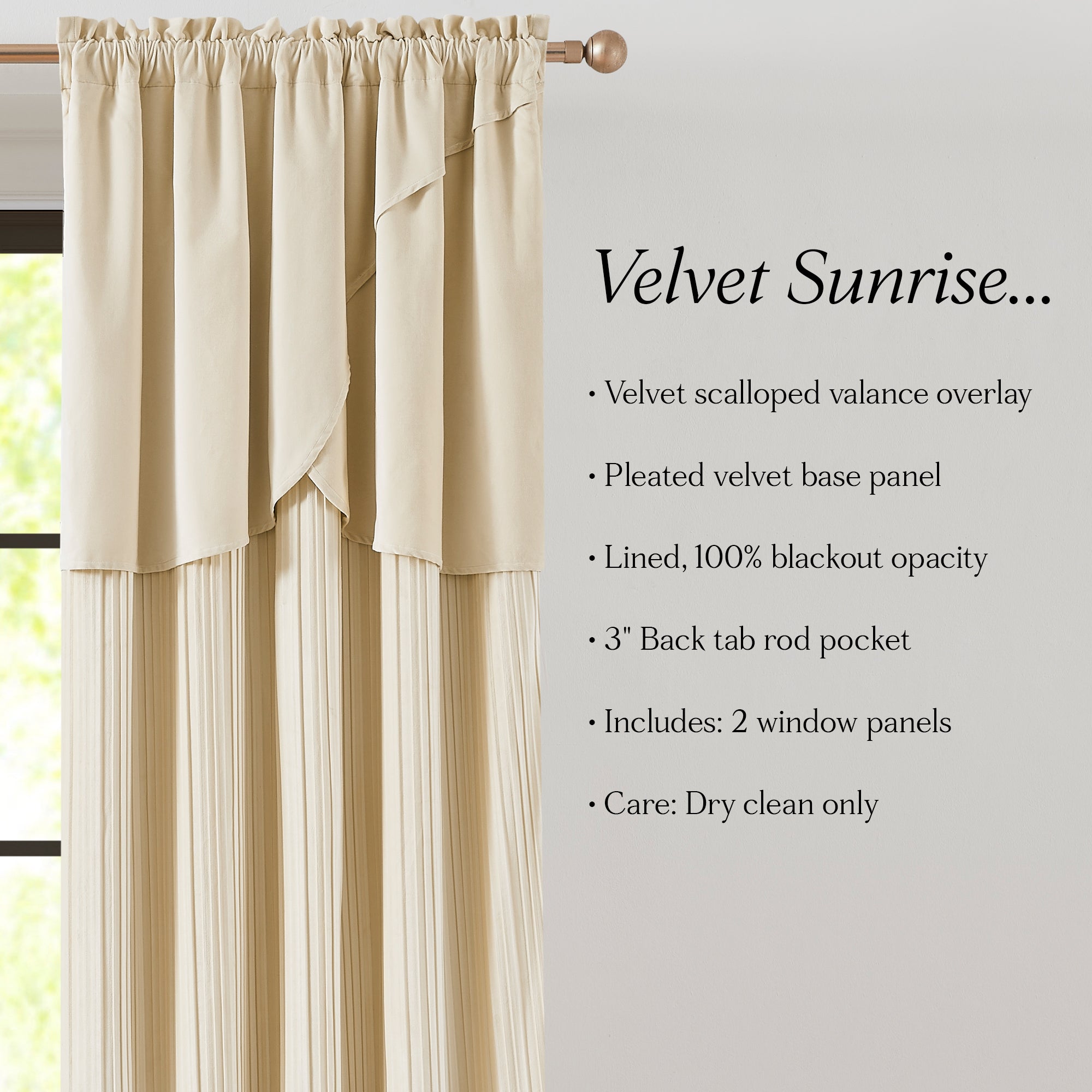 Cream | 52" W x 84" L