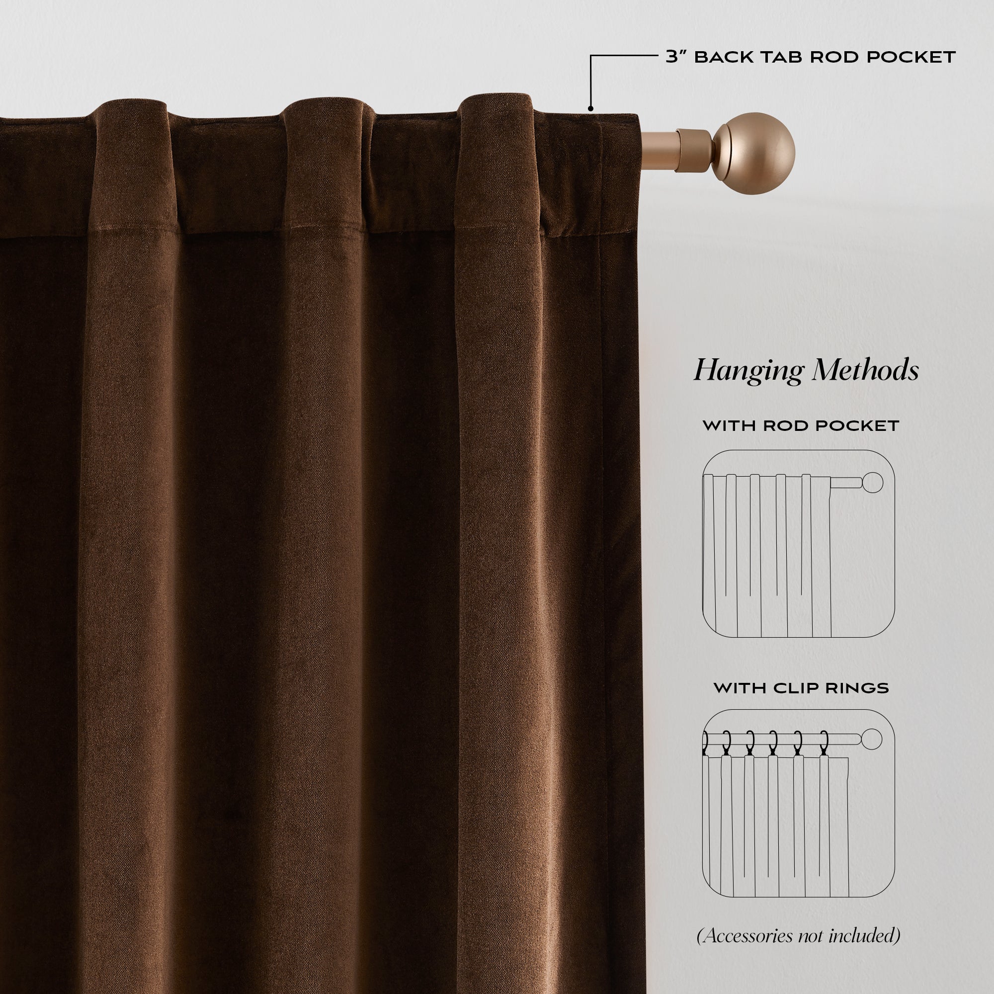 Brown | 50" W x 84" L