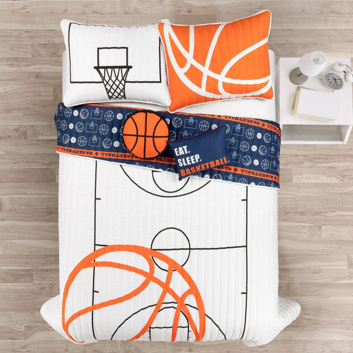 Basketball Game Reversible Quilt Set