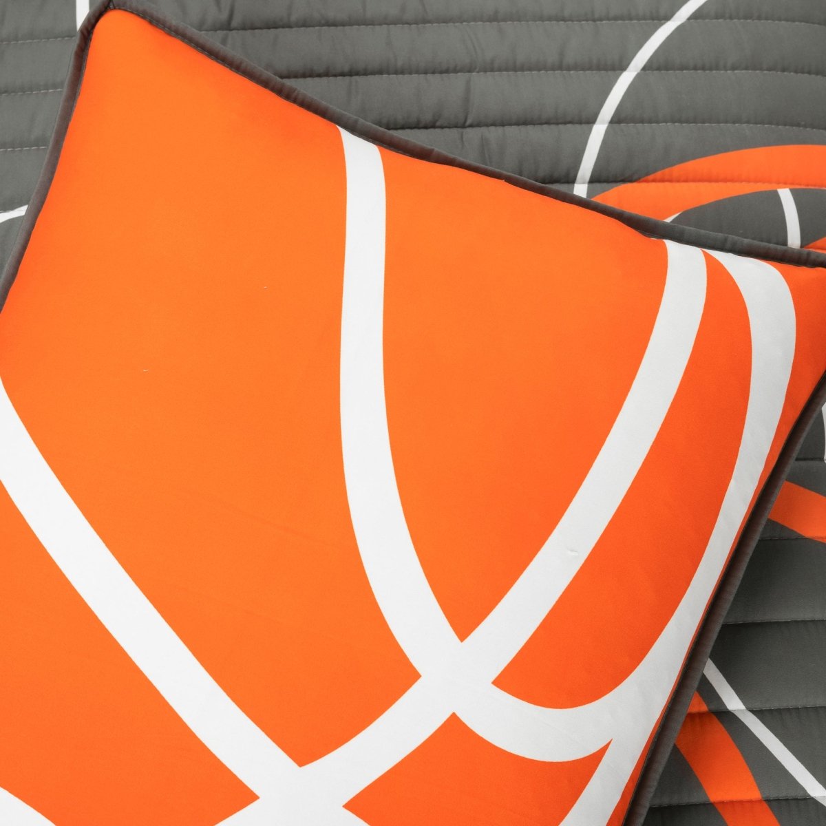 Basketball Game Reversible Quilt Set