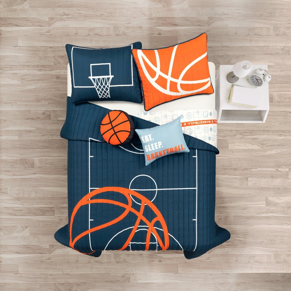 Basketball Game Reversible Quilt Set