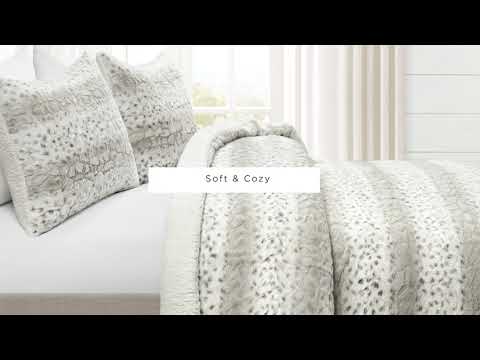 Plaid Ultra Soft Faux Fur All Season Comforter Set